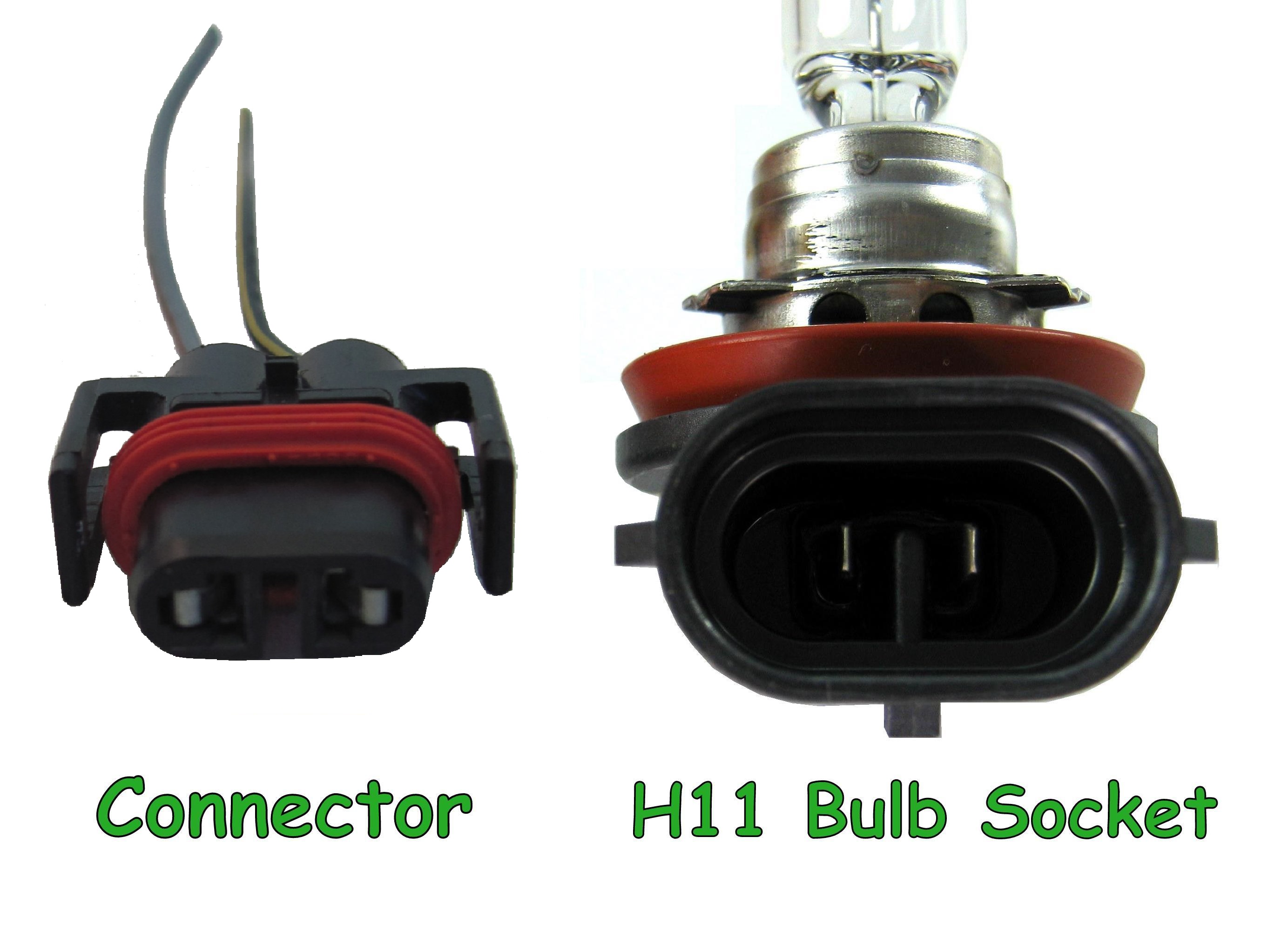H11 bulb connector plug socket fog lamp head light new loom 711 audi vw ...